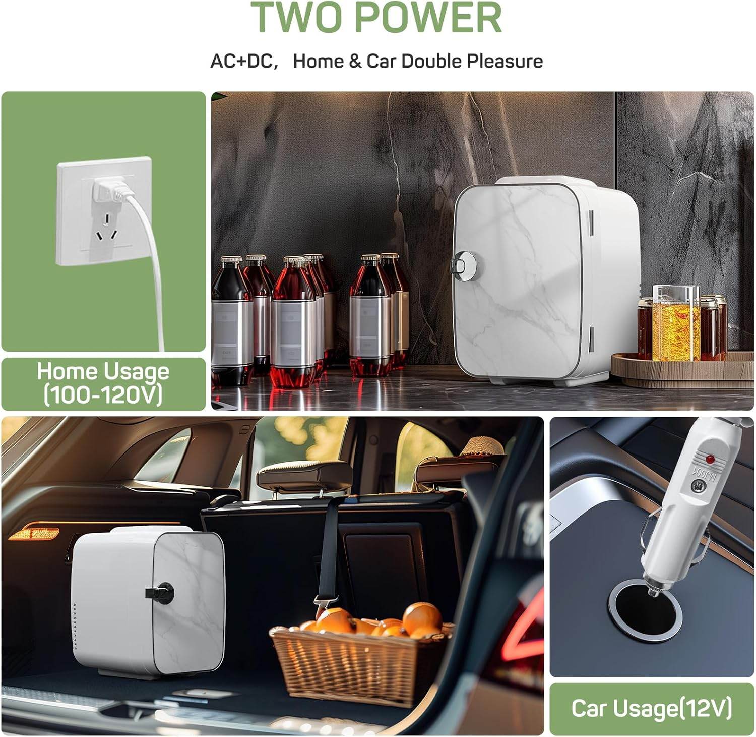 MyDepot Mini Fridge Compact 
TWO POWER