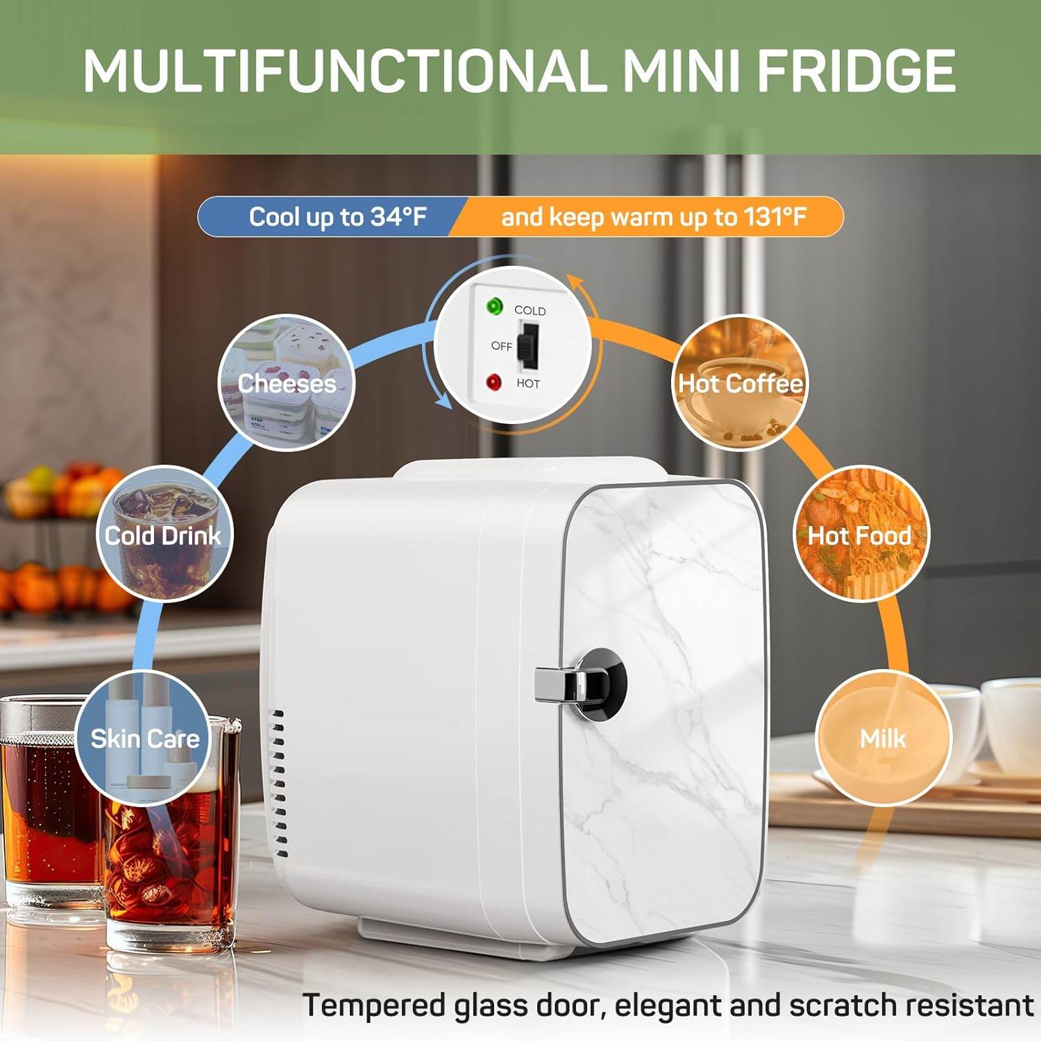 MyDepot Mini Fridge Compact 
MULTIFUNCTIONAL MINI FRIDGE